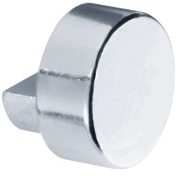 Support miroir cabochon 8x11x14 mm Ø 18 mm, colisage par 4 pièces, laiton chromé