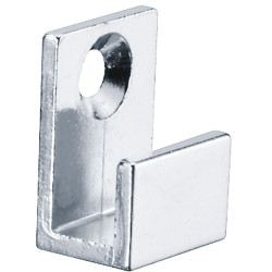 Support miroir à vis 1 patte 11 x 15 x 22 mm, zamak chromé, fixation invisible
