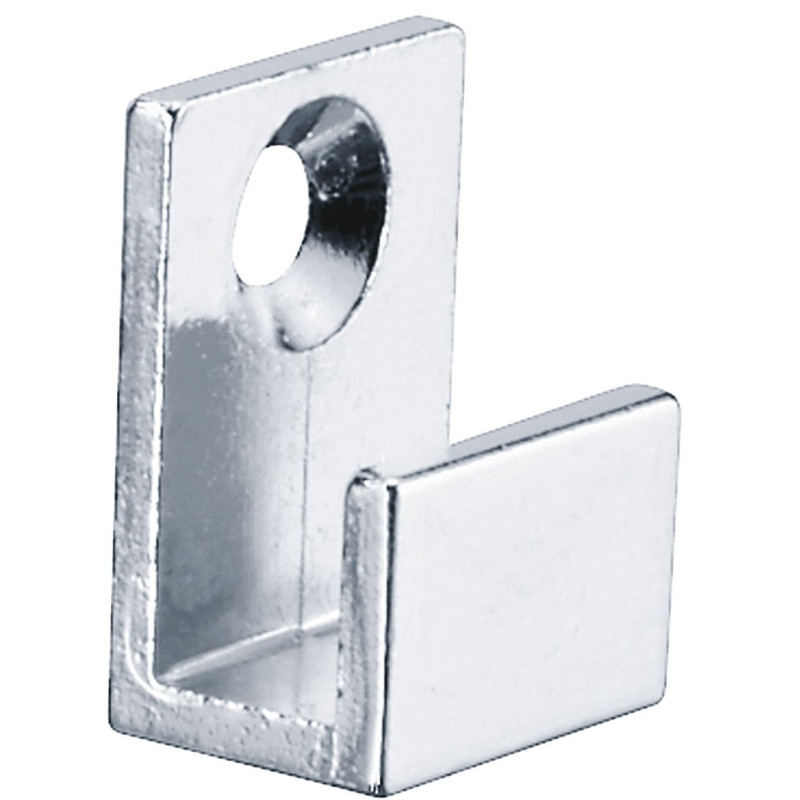 Support miroir à vis 1 patte 11 x 15 x 22 mm, zamak chromé, fixation invisible