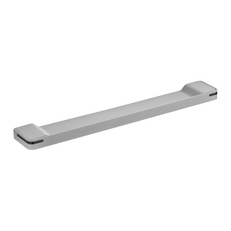 Tablette de lavabo 550 mm, aluminium plié thermolaqué gris mat