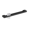 Tablette de lavabo avec porte-verre 550 mm, aluminium plié thermolaqué noir mat