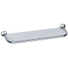 Tablette lavabo 140 x 568 x 50 mm, tube laiton chromé Ø 16 mm, verre sécurit