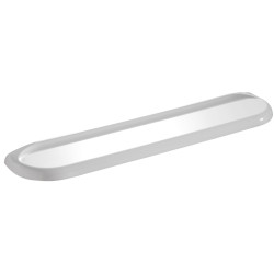 Tablette lavabo 600 x 120 x 30 mm, résine thermodurcie blanc