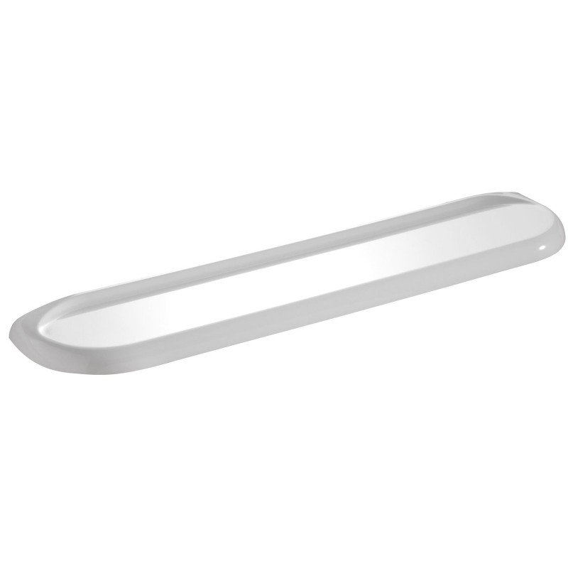 Tablette lavabo 600 x 120 x 30 mm, résine thermodurcie blanc
