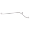 Barre d'angle 2 murs 90° symétrique, 750 x 750 mm, tube alu. époxy blanc Ø 30 mm