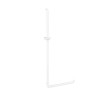 Barre coudée en L gauche, 576x1276mm, ERGOLIFE Nylon blanc Ø38x25mm, sans embase