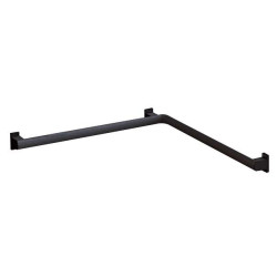 Barre d'angle 2 murs coudée à 90°, 632 x 632 mm, tube alu. anthracite Ø 38x25 mm