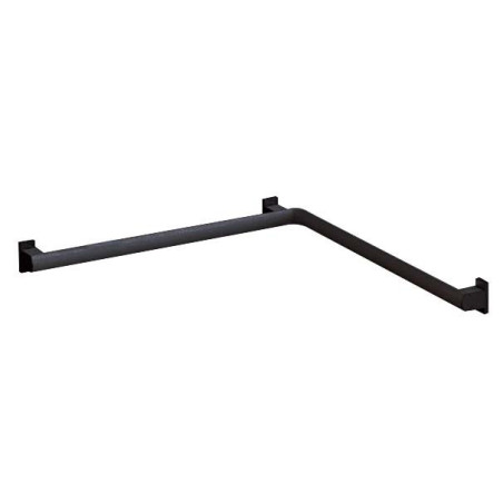 Barre d'angle 2 murs coudée à 90°, 632 x 632 mm, tube alu. anthracite Ø 38x25 mm