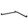 Barre d'angle 2 murs coudée à 90°, 632 x 632 mm, tube alu. anthracite Ø 38x25 mm