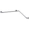 Barre d'angle 2 murs coudée à 90°, 750 x 750 mm, tube laiton chromé Ø 32 mm
