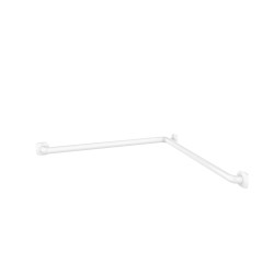 Barre d'appui 90° angle 2 murs, 838 x 838 mm, ERGOLIFE Nylon blanc Ø 38 x 25 mm