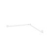 Barre d'appui 90° angle 2 murs, 838 x 838 mm, ERGOLIFE Nylon blanc Ø 38 x 25 mm