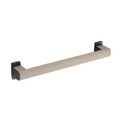 Barre droite 400 mm, tube aluminium Quartz Ø38x25 mm, cache-fixations anthracite