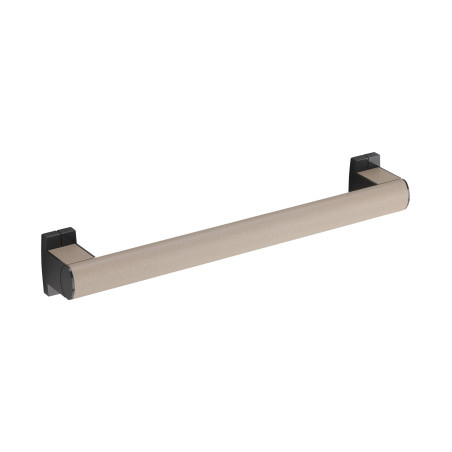 Barre droite 400 mm, tube aluminium Quartz Ø38x25 mm, cache-fixations anthracite