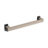 Barre droite 400 mm, tube aluminium Quartz Ø38x25 mm, cache-fixations anthracite