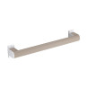 Barre droite 400 mm, tube aluminium Quartz Ø 38x25 mm, cache-fixations blanc