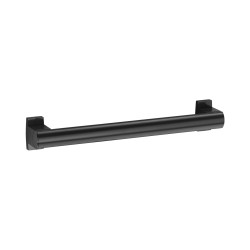 Barre droite, tube aluminium Ø 38x25 mm et cache-fixations noir mat
