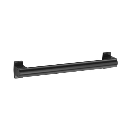 Barre droite, tube aluminium Ø 38x25 mm et cache-fixations noir mat