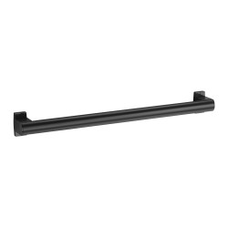 Barre droite, tube aluminium Ø 38x25 mm et cache-fixations noir mat