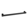 Barre droite, tube aluminium Ø 38x25 mm et cache-fixations noir mat