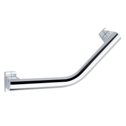 Barre d'appui coudée 135° symétrique, 200 x 200mm, tube alu. anodisé Ø 38 x 25mm