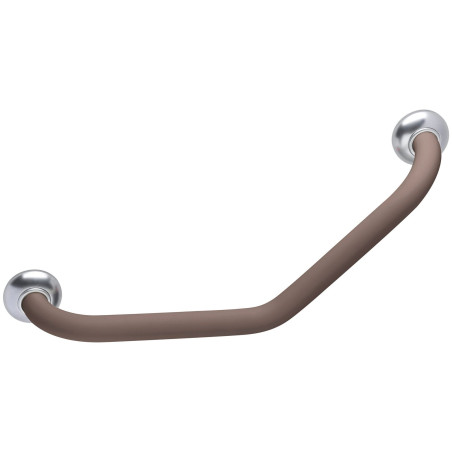 Barre d'appui 135° symétrique, 265 x 265 mm, tube alu. taupe soft Ø 30 mm