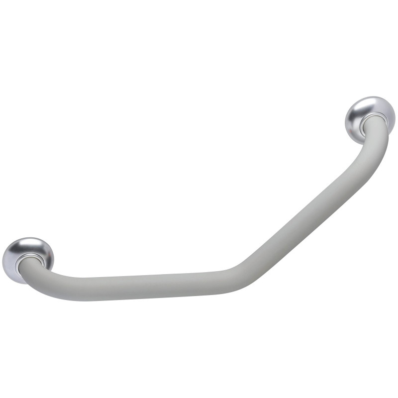 Barre d'appui 135° symétrique, 265 x 265 mm, tube alu. gris soft Ø 30 mm