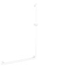 Barre d'appui coudée en L, droite, 826 x 1276 mm, ERGOLIFE Nylon blanc Ø 38x25mm