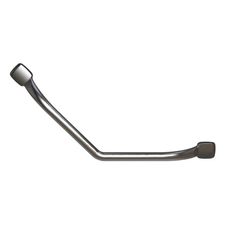 Barre d'appui 135°, 330x330mm, tube inox 304, brossé, Ø25mm, fix. invisibles