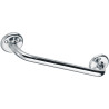 Barre d'appui droite, tube laiton nickelé chromé Ø 25 mm, embase Ø 65 mm