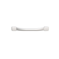 Barre d'appui droite, tube acier époxy Blanc brillant Ø25mm. Fix. Invisibles