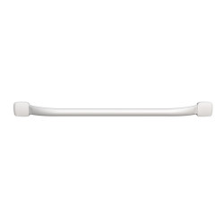 Barre d'appui droite, tube acier époxy Blanc brillant Ø25mm. Fix. Invisibles