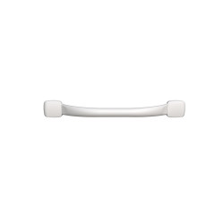 Barre d'appui droite, tube acier époxy Blanc MAT Ø25mm, fixations invisibles