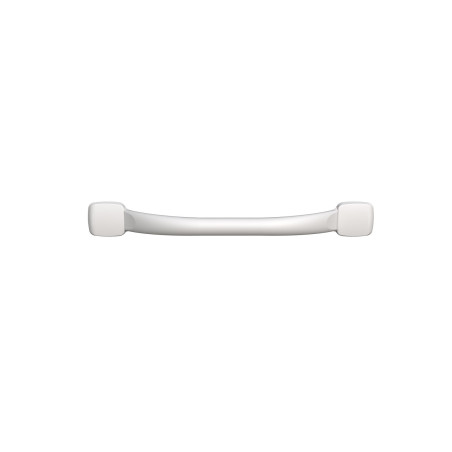 Barre d'appui droite, tube acier époxy Blanc MAT Ø25mm, fixations invisibles