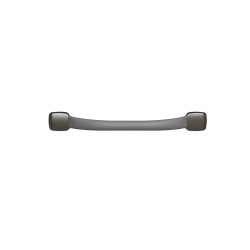 Barre d'appui droite, tube acier époxy gris Ø 25mm, fixations invisibles