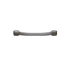 Barre d'appui droite, tube acier époxy gris Ø 25mm, fixations invisibles