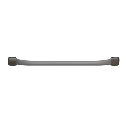 Barre d'appui droite, tube acier époxy gris Ø 25mm, fixations invisibles