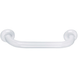 Barre droite antibact., tube alu. époxy Ø 30 mm, cache-fixations, blanche
