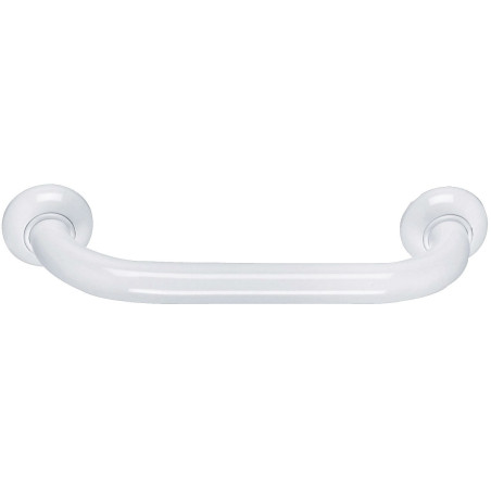 Barre droite antibact., tube alu. époxy Ø 30 mm, cache-fixations, blanche