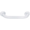Barre droite antibact., tube alu. époxy Ø 30 mm, cache-fixations, blanche