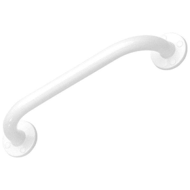 Barre d'appui droite 300 mm, tube acier époxy blanc Ø 25 mm