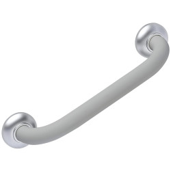 Barre d'appui droite, tube aluminium gris soft Ø 30 mm, cache-fixations