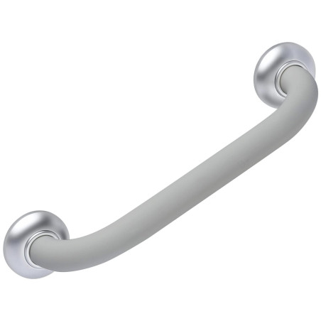 Barre d'appui droite, tube aluminium gris soft Ø 30 mm, cache-fixations