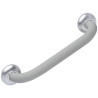 Barre d'appui droite, tube aluminium gris soft Ø 30 mm, cache-fixations
