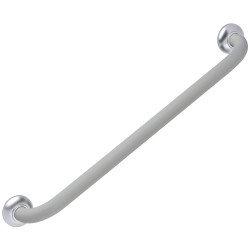 Barre d'appui droite, tube aluminium gris soft Ø 30 mm, cache-fixations