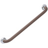 Barre d'appui droite, tube aluminium taupe soft Ø 30 mm, cache-fixations