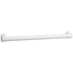Barre droite, tube aluminium blanc Ø 38 x 25 mm, cache-fixations blanc
