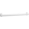 Barre droite, tube aluminium blanc Ø 38 x 25 mm, cache-fixations blanc