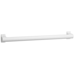 Barre droite, tube aluminium blanc Ø 38 x 25 mm, cache-fixations blanc