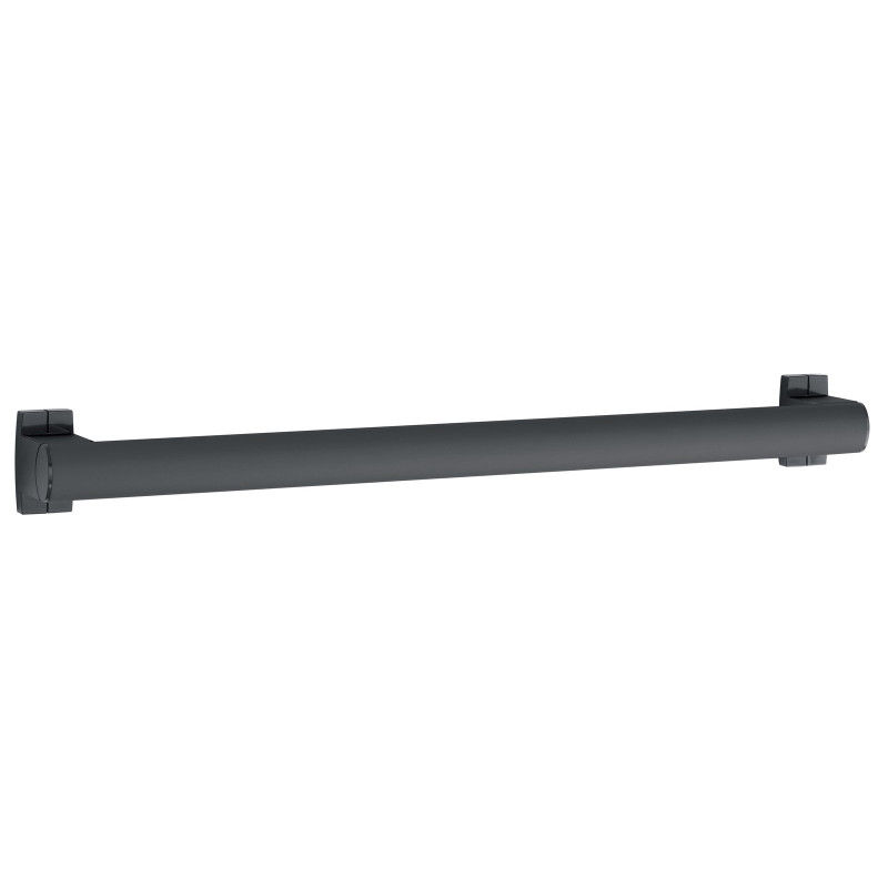 Barre droite, tube aluminium anthracite Ø 38x25 mm, cache-fixations anth